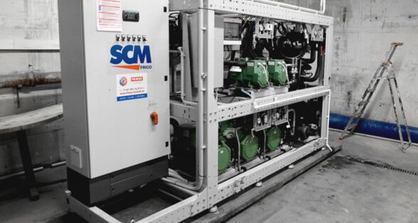 Bild das eine umweltfreundliche CO2 Kaelteanlage abbildet