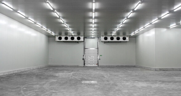 Bild das eine gekühlte Komissionshalle abbildet